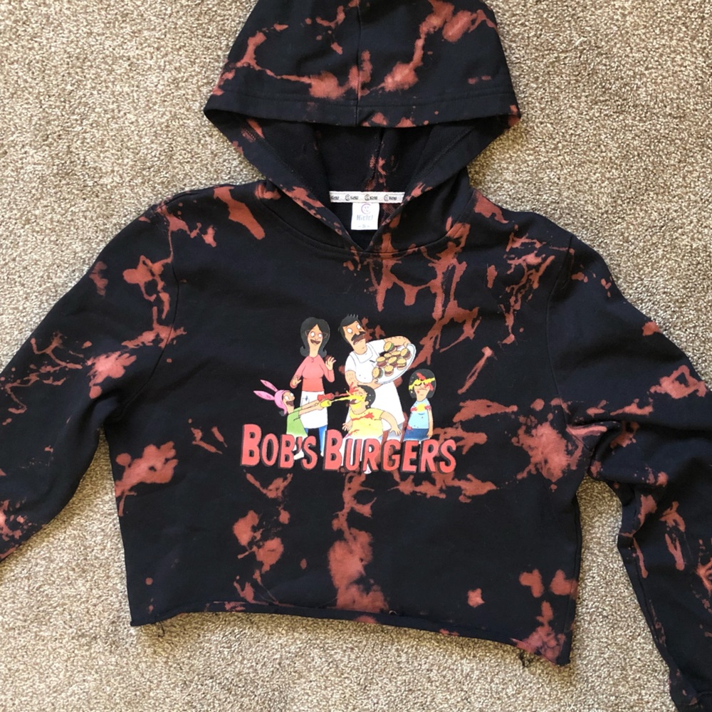 Custom Bobs burgers cropped hoodie